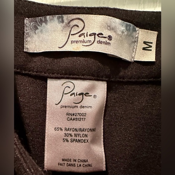 Paige. Sleeveless Little Black Mini Tank Dress Pieced Chevron Waist Square Neck - Picture 9 of 9